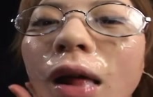 Japanese Girl Drenched In Jizz
