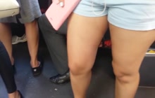Nice legs in front of voyeur's hidden cam