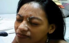 Amateur Filipina gets a facial